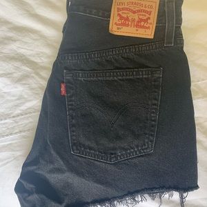 Levi 501 Wedgie shorts in black